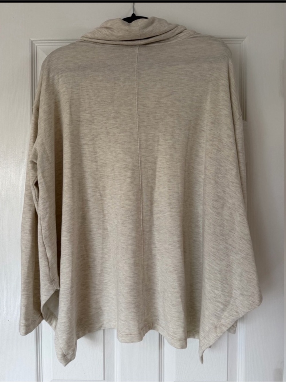 Athleta Gray Oversized Dolman Turtleneck Sweatshirt | Draped Hem | M - Picture 3 of 6